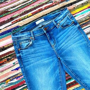 Loft Blue Denim Modern Kick Crop Jeans-#1907